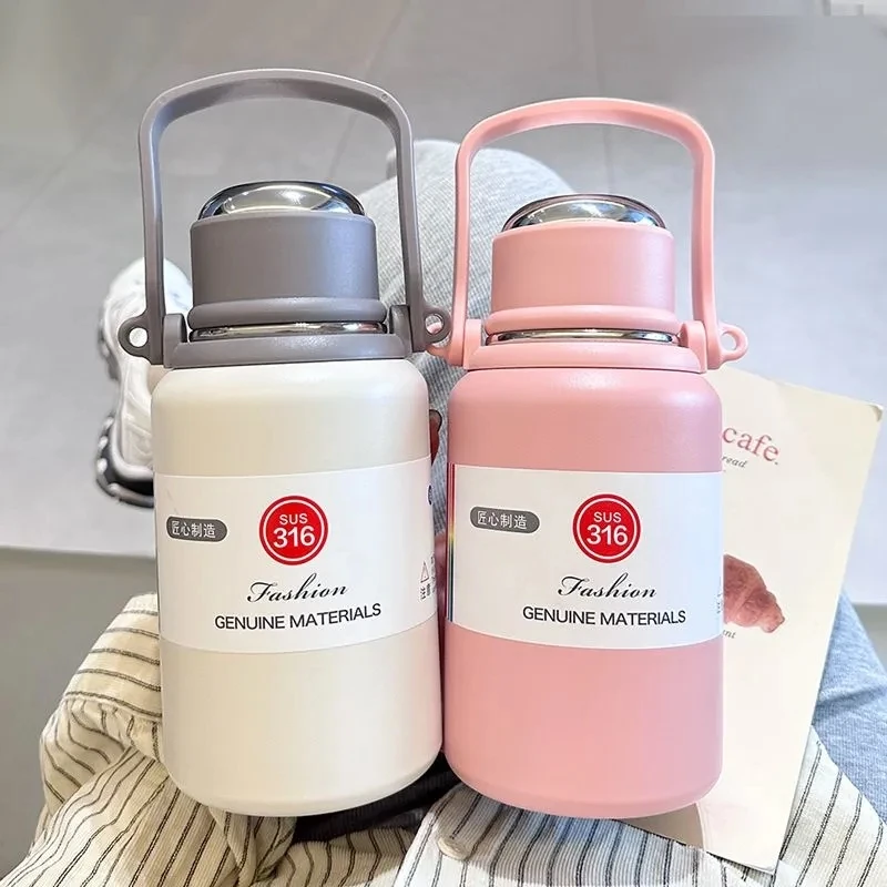 316保温杯大容量茶水杯高颜值杯子不锈钢男女户外运动保温水壶