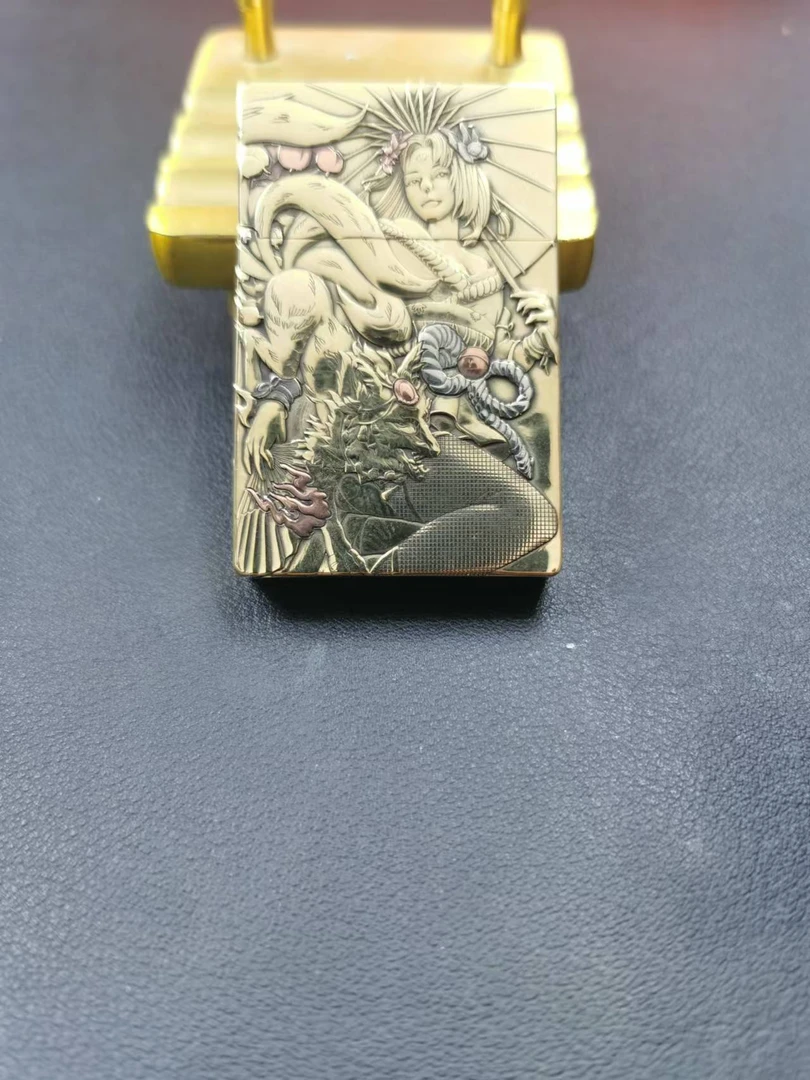 weibster超薄小重甲G63 丝袜玫瑰    黄铜 镶嵌 煤油打火机