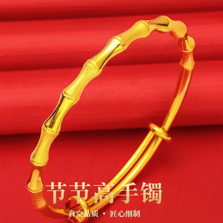 合金手镯 精工版【竹节推拉手镯】经典时尚优雅显气质轻奢