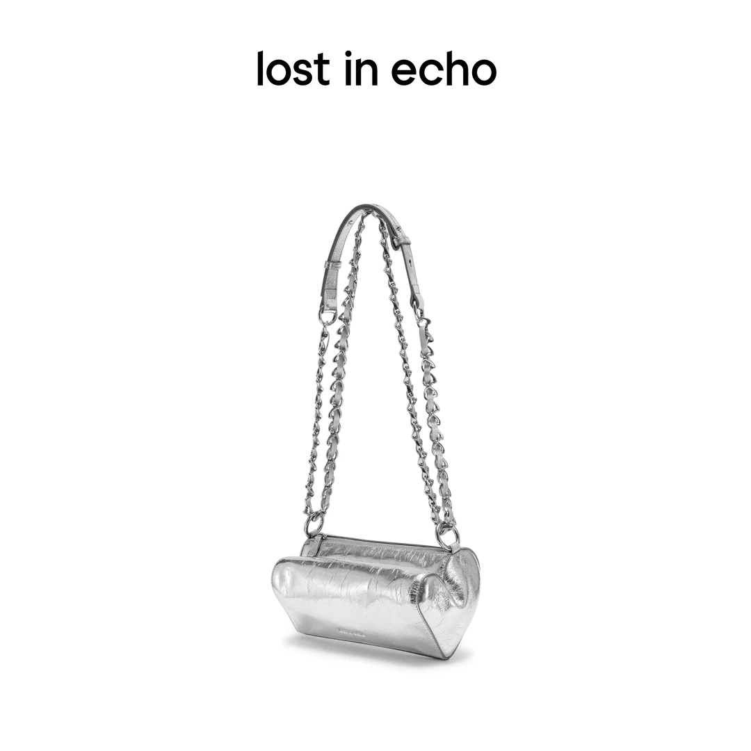 【lost in echo】新款设计师品牌链条圆筒时尚单肩斜挎包百搭女士