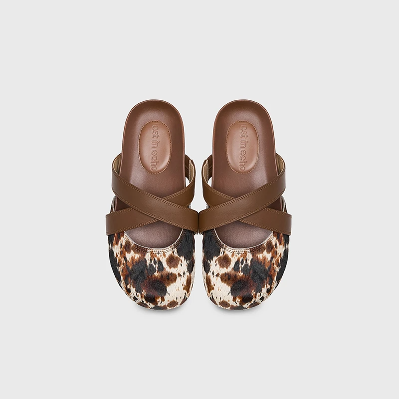 【达人专属】lost in echo24秋季新款交叉带芭蕾舞勃肯鞋外穿拖鞋