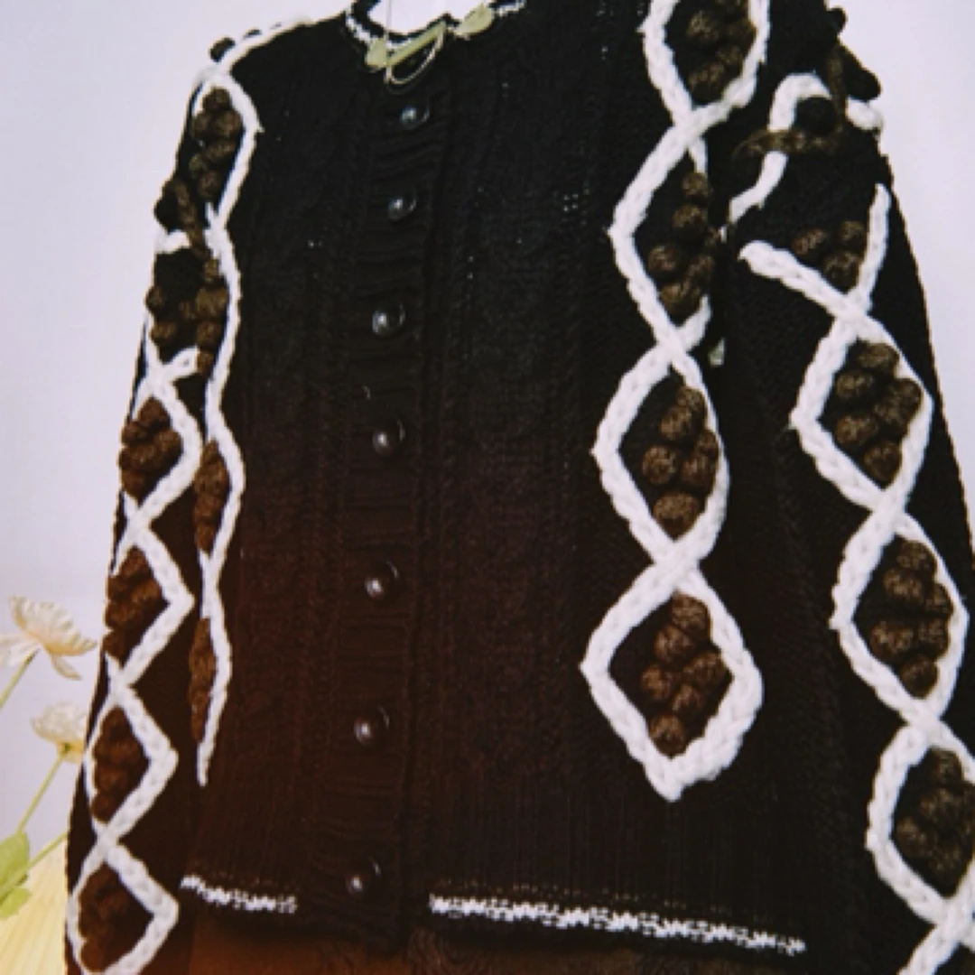 古着vintage开衫套头毛衣