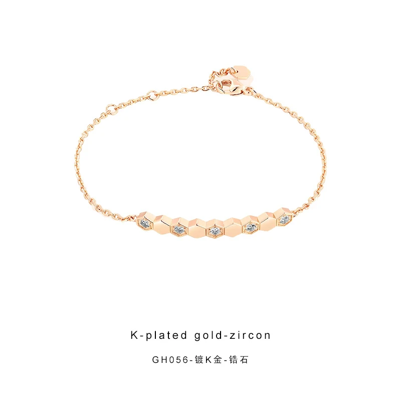 CNC精工手链 经典蜂巢手链经典百搭高级手链GH056