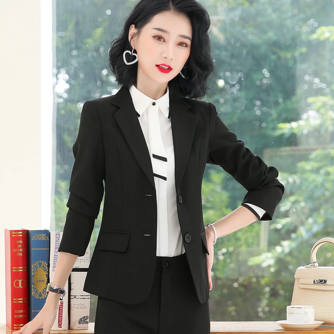 秋季职业装女西装套装大学生职场商务正装西服时尚气质工作服工装