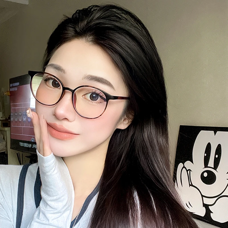 2024新款氛围感素颜神器超轻镜框韩版近视眼镜女高级感复古显脸小