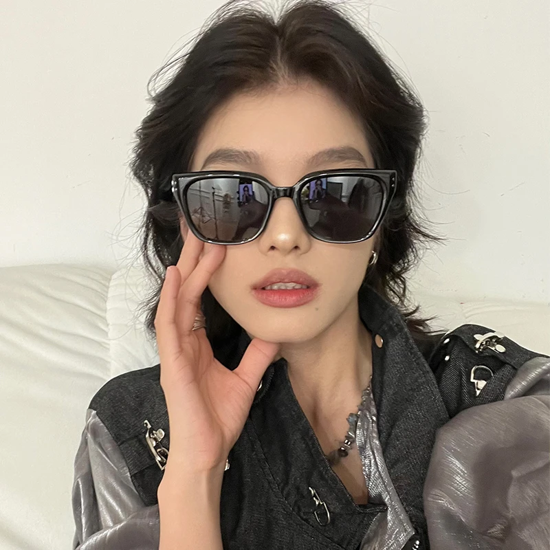 复古猫眼高级感GM墨镜女款韩版新款网红拍照凹造型开车遮阳太阳镜