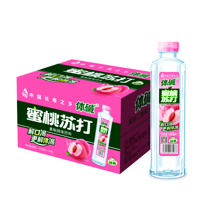 栗子园果味蜜桃味低糖无气饮料饮用水果味400ML*24瓶夏日畅饮