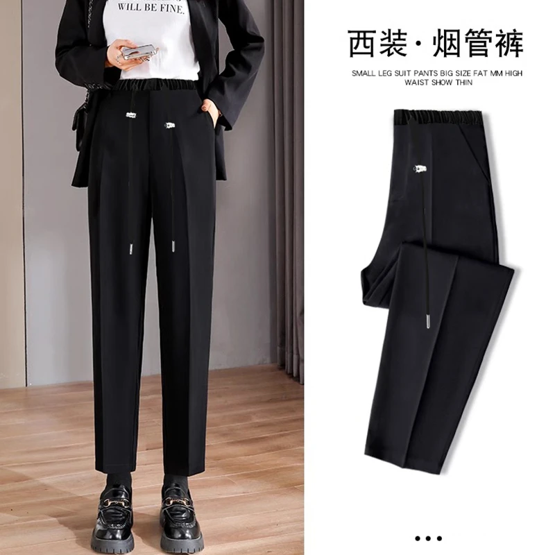 产后可穿2025年春夏新款孕妇裤直筒裤烟管裤西装九分裤小个子长裤