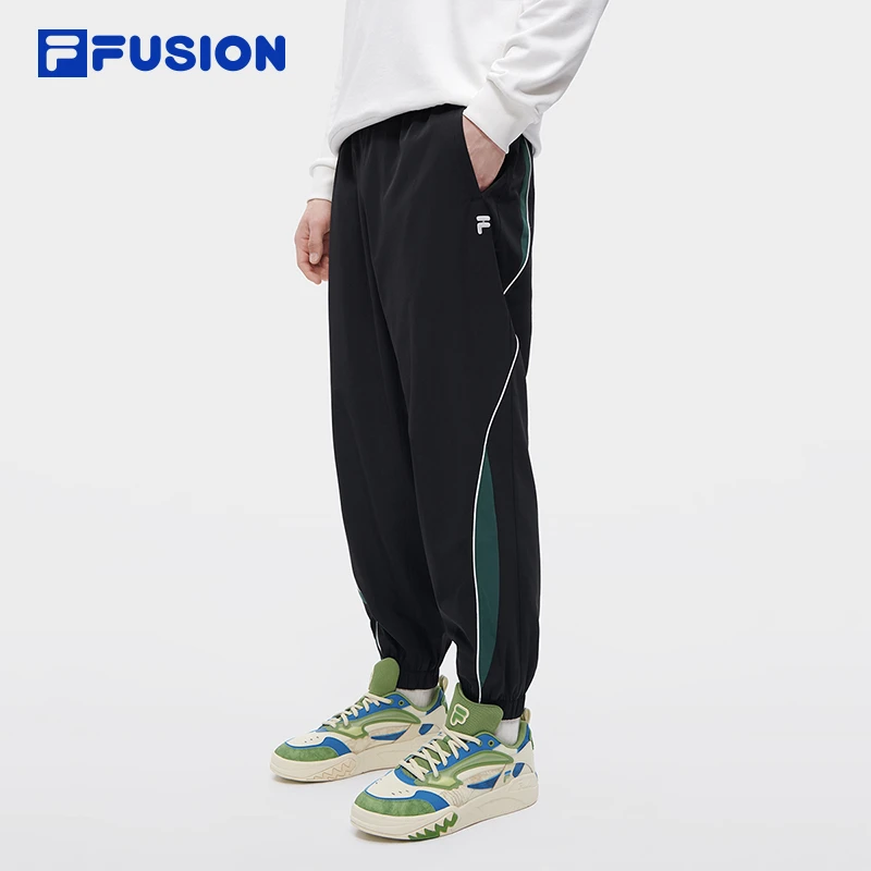 梭织长裤FILA FUSION斐乐男子百搭宽松时尚运动裤子T11M335804