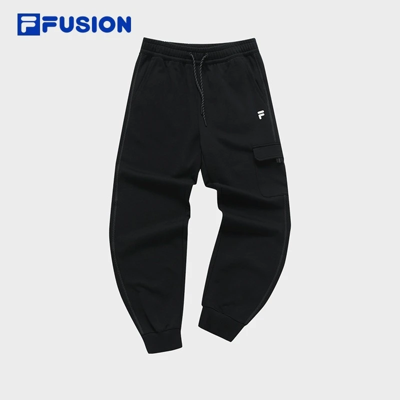 FILA FUSION斐乐潮牌针织长裤23冬季潮流收口运动裤T11W341601