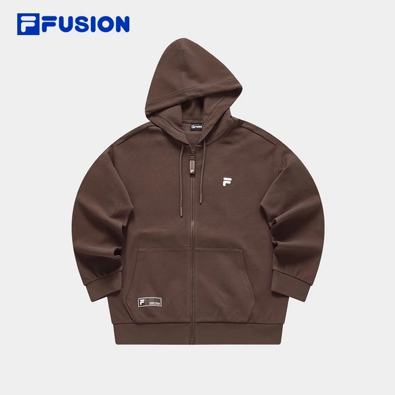 FILA FUSION斐乐针织连帽外套男时尚简约 上衣T11M415502F