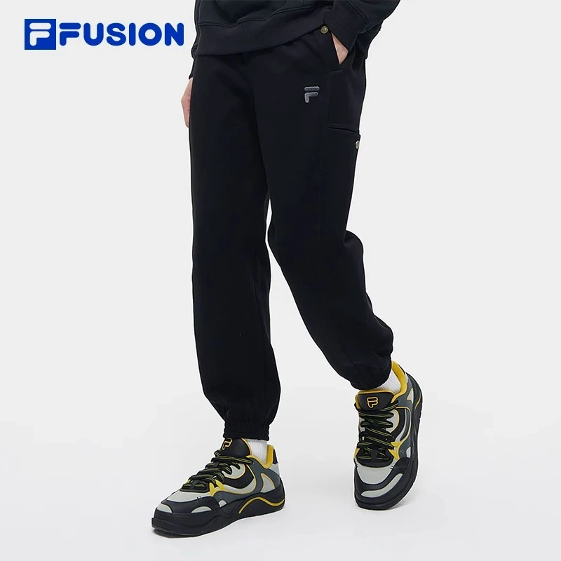 FILA FUSION潮牌针织长裤男潮流时尚休闲收口运动裤 T11M413602