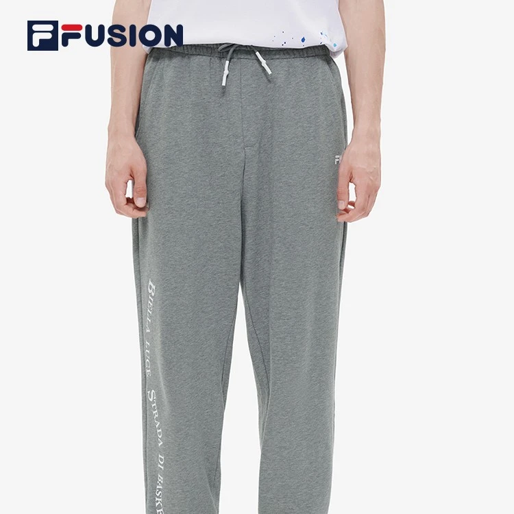 FILA FUSION 斐乐男装休闲百搭时尚系带运动针织长裤T11M235604