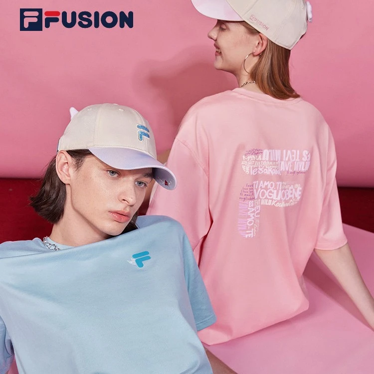 FILA FUSION斐乐情侣FOB运动休闲圆领时尚T恤宽松短袖T11U313102