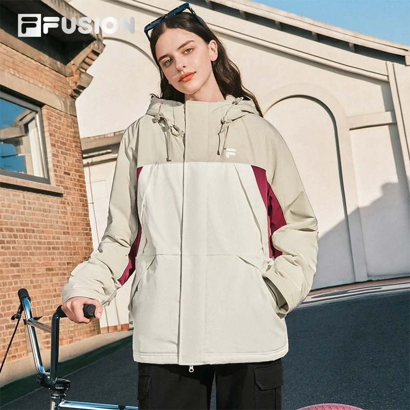 FILA FUSION斐乐潮牌保暖款棉服冬新款运动休闲外套T11U443902F