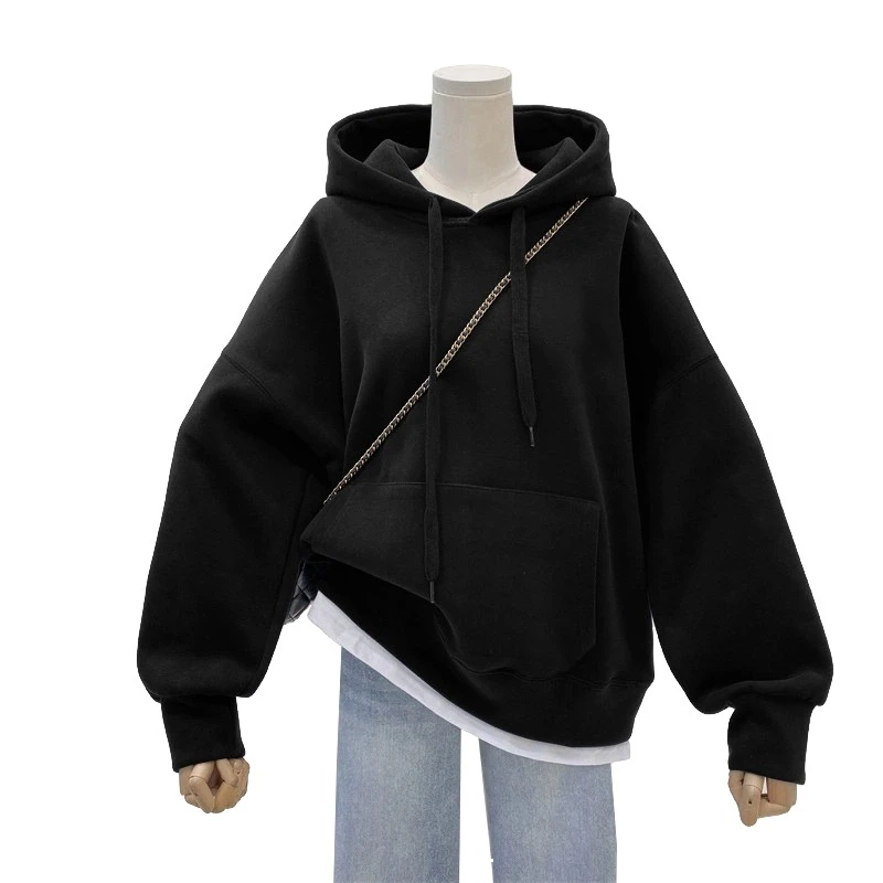 1 卫衣 连帽 黑色 女装