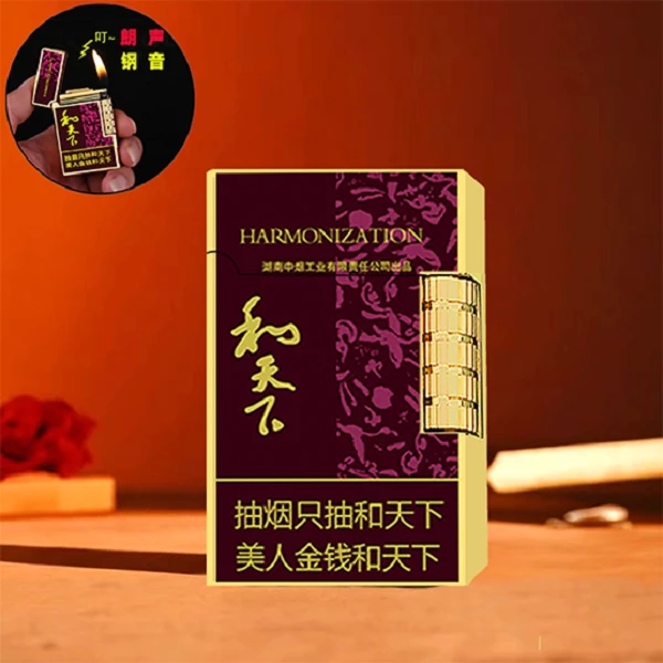 经典烟语朗声侧滑打火机高颜值双面彩印网红创意男生必备高档时尚