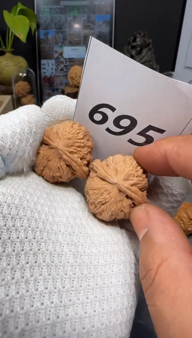 【闪购商品】文玩核桃吊坠三角白35尺