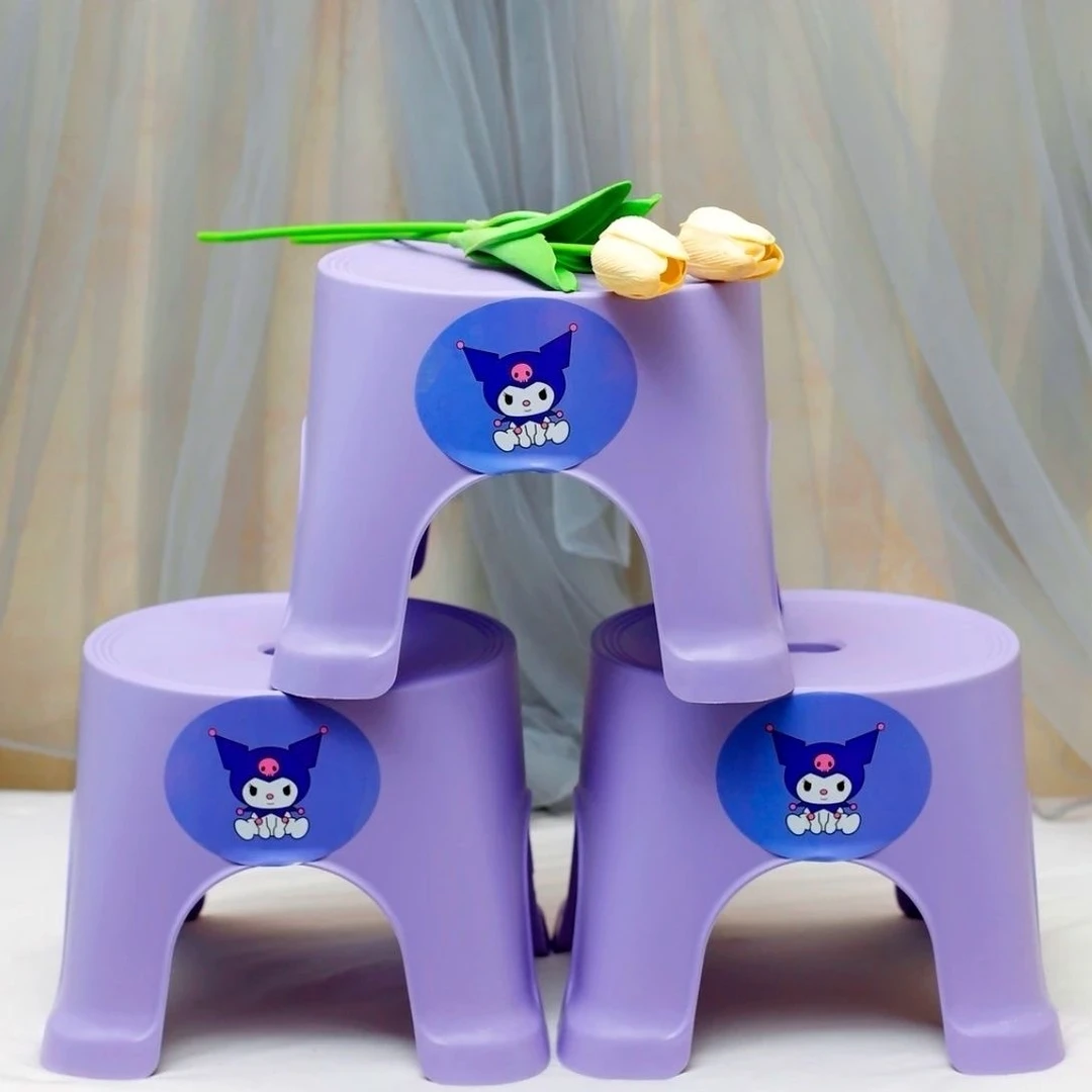 【拍一发三】卡通库洛米家用加厚换鞋凳儿童凳子【大人勿坐】