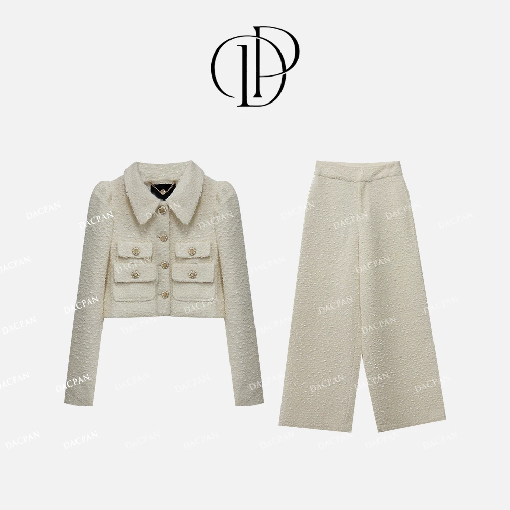 DACPAN-“叛逆千金”粗花小香风套装 外套+长裤 2024/盼•PP 519