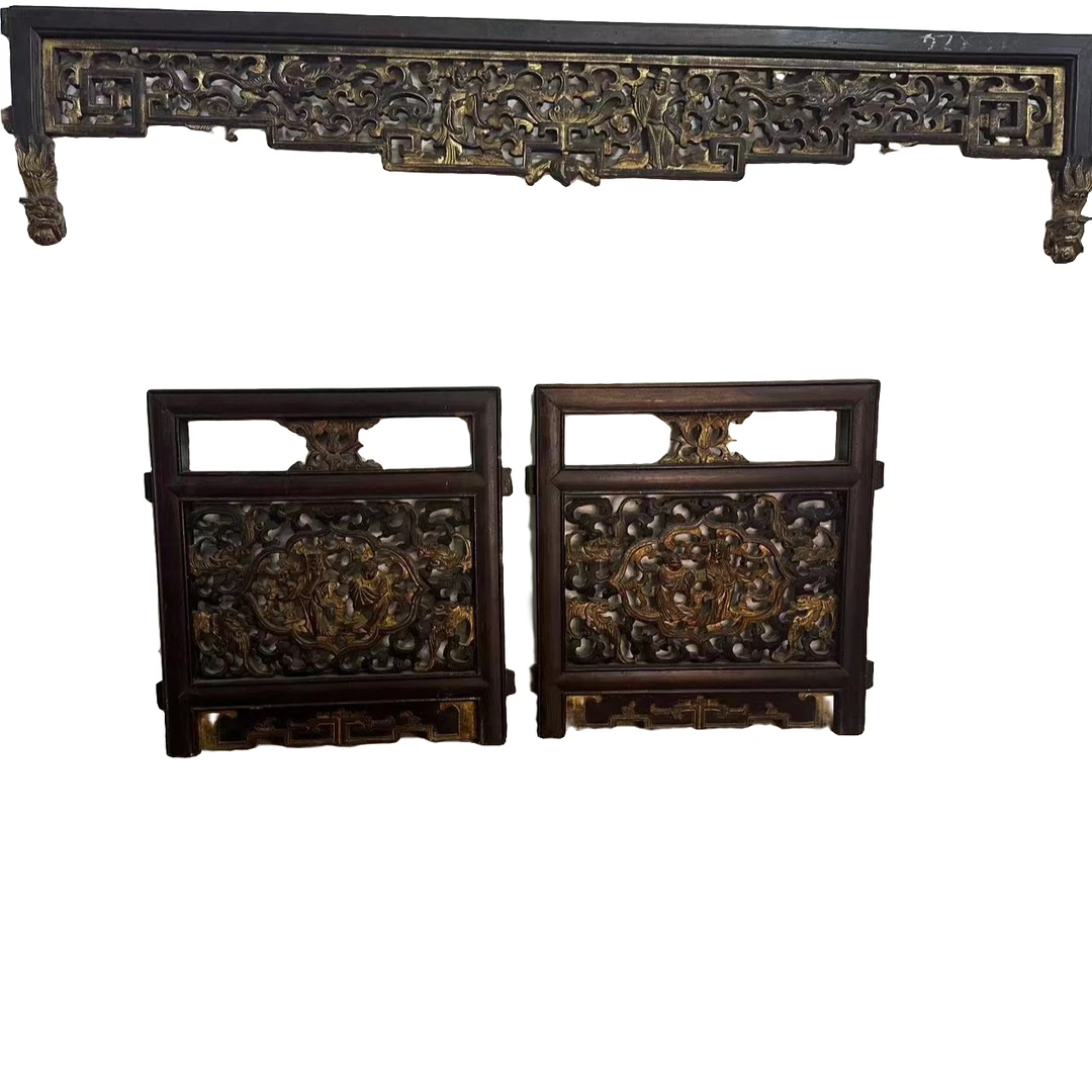 家具、木雕镂空鎏金床媚