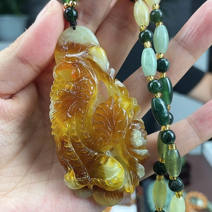 蛇纹石玉颈饰未镶嵌Y****8