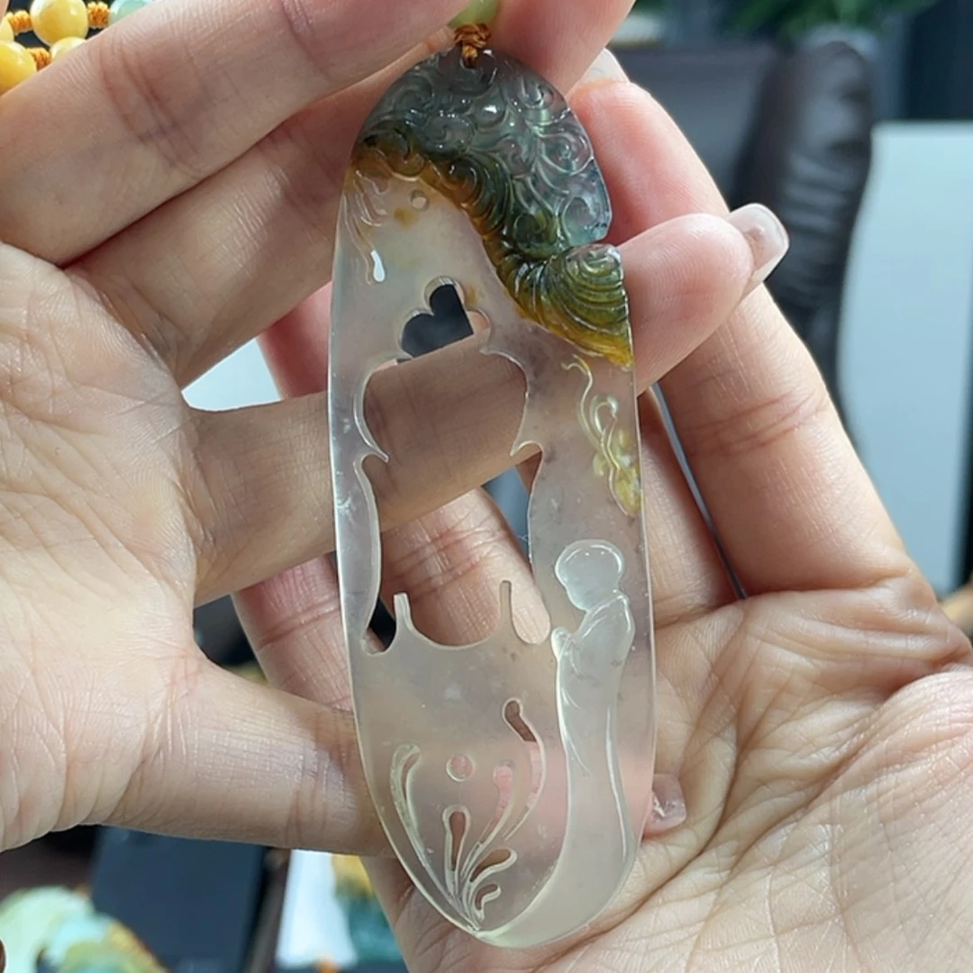 【闪购商品】蛇纹石玉颈饰未镶嵌用****6