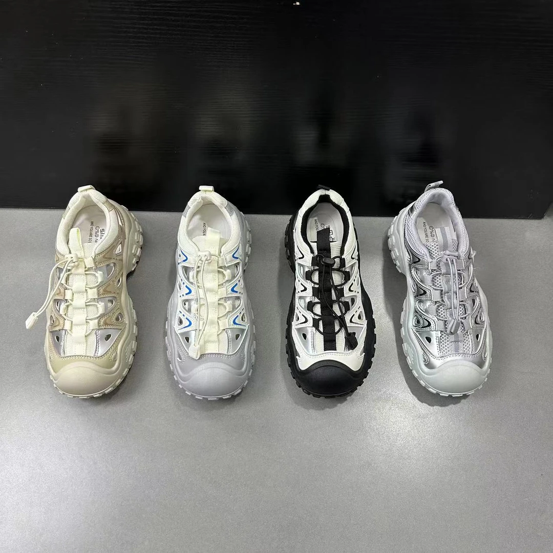 小众厚底丑萌大头鞋女2024夏季新款登山老爹运动休闲鞋子潮鞋