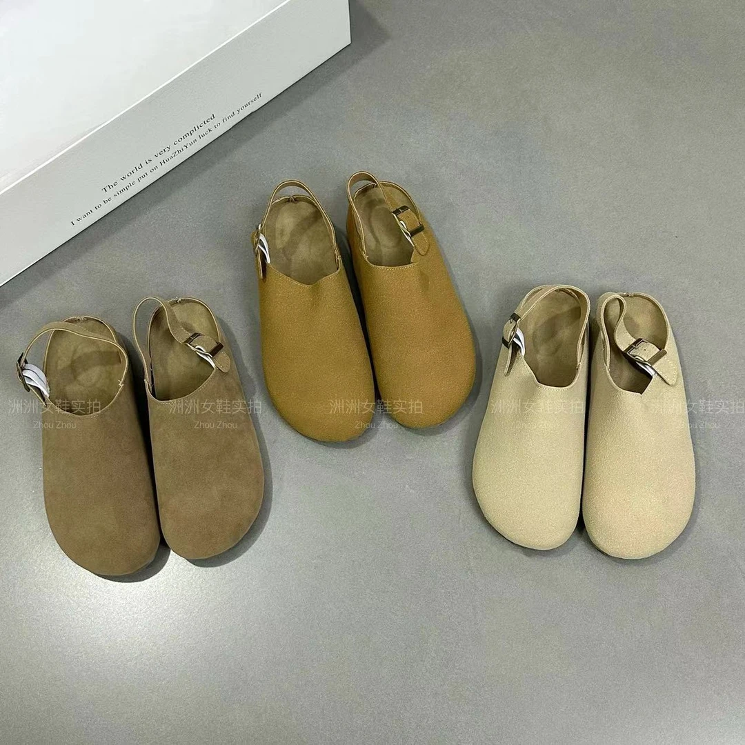 两穿超火勃肯半拖鞋女2024新款小众圆头增高博肯穆勒懒人上班单鞋