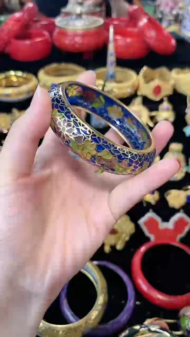 【闪购商品】非遗技艺景泰蓝 脱胎手镯 58-63宝蓝