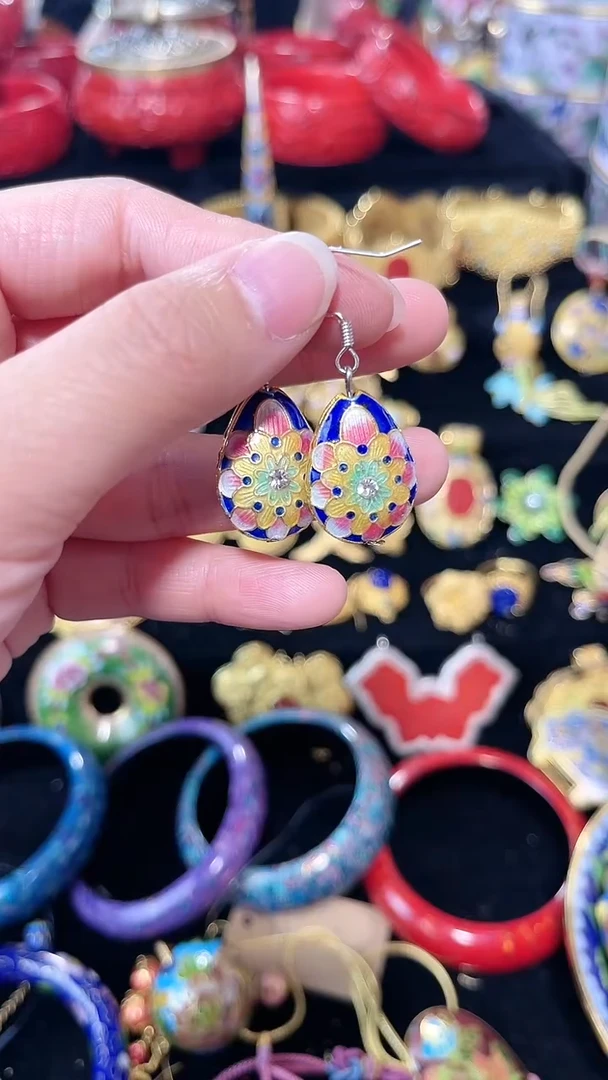 【闪购商品】非遗 铜胎珐琅耳饰
