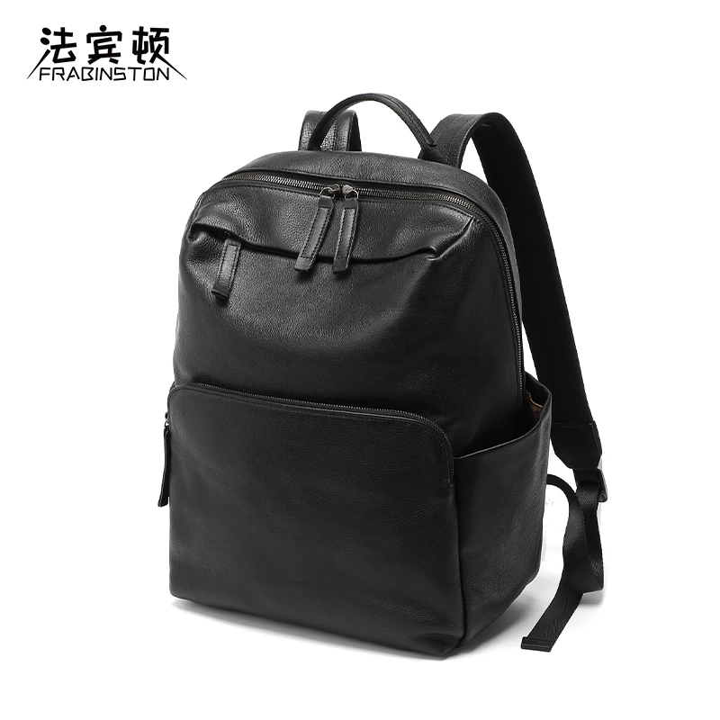 FRABINSTON/法宾顿男士双肩包背包休闲潮流潮流百搭商务真皮男包