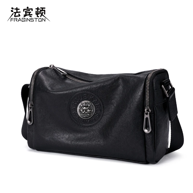 FRABINSTON/法宾顿正品男士真皮单肩斜挎包休闲小挎包通勤男士包