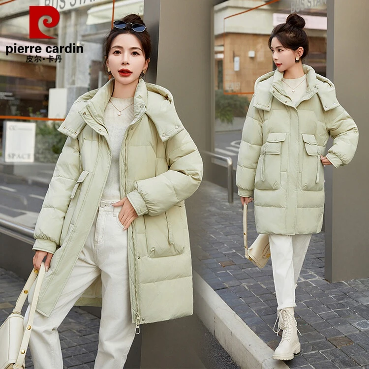 皮尔卡丹冬季新款羽绒服2023年时尚保暖鸭绒服白鸭绒填充羽绒外套