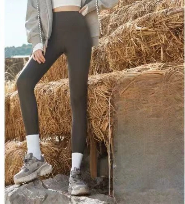 9622号7.0#秋冬黑金沸腾修身显瘦一体绒打底裤飞行裤无口袋（预）