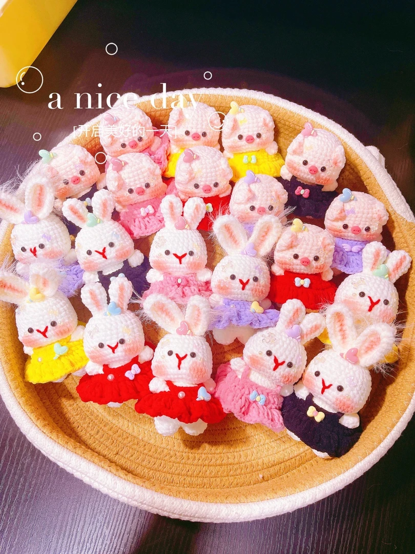 纯手工钩织玩偶团子钥匙扣挂件摆件精美礼品