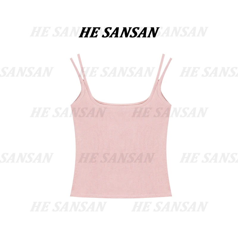 【SANSAN】（带胸垫）极简百搭减龄时尚背心吊带DY-3364