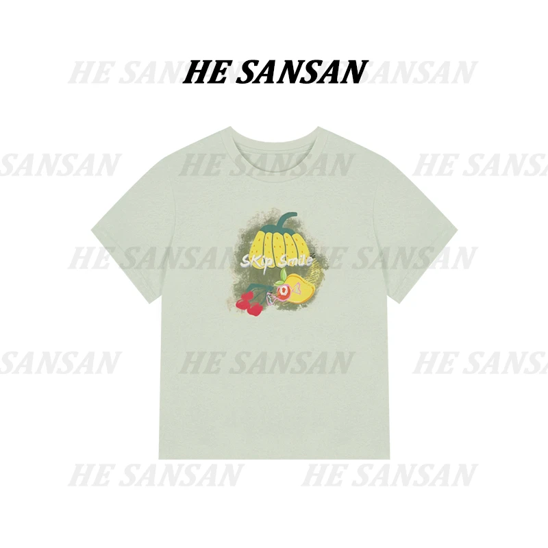 【SANSAN】“水果拼盘”夏季清爽百搭休闲轻奢短袖DY-6663