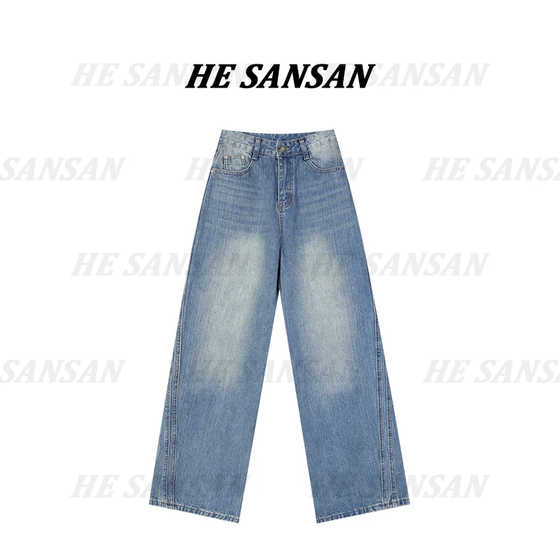 【SANSAN】高腰气质百搭休闲水洗显腿长牛仔裤DY-3907