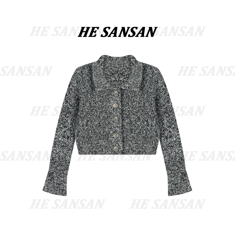 【SANSAN】气质翻领时尚百搭气质短款休闲显瘦百搭上衣DY-1490