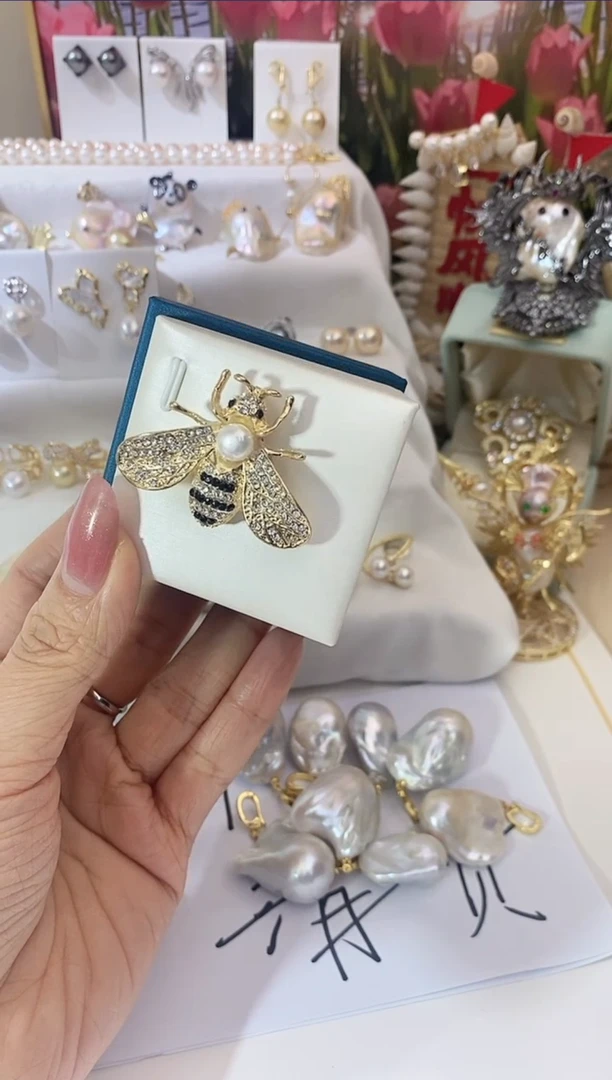 【闪购商品】淡水珍珠胸饰未镶嵌淡水珍珠  胸针