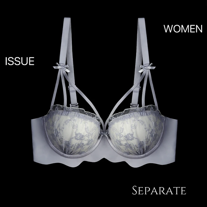 超聚拢，超纯欲文胸！性感蕾丝内衣女小胸聚拢显大纯欲无钢圈胸罩