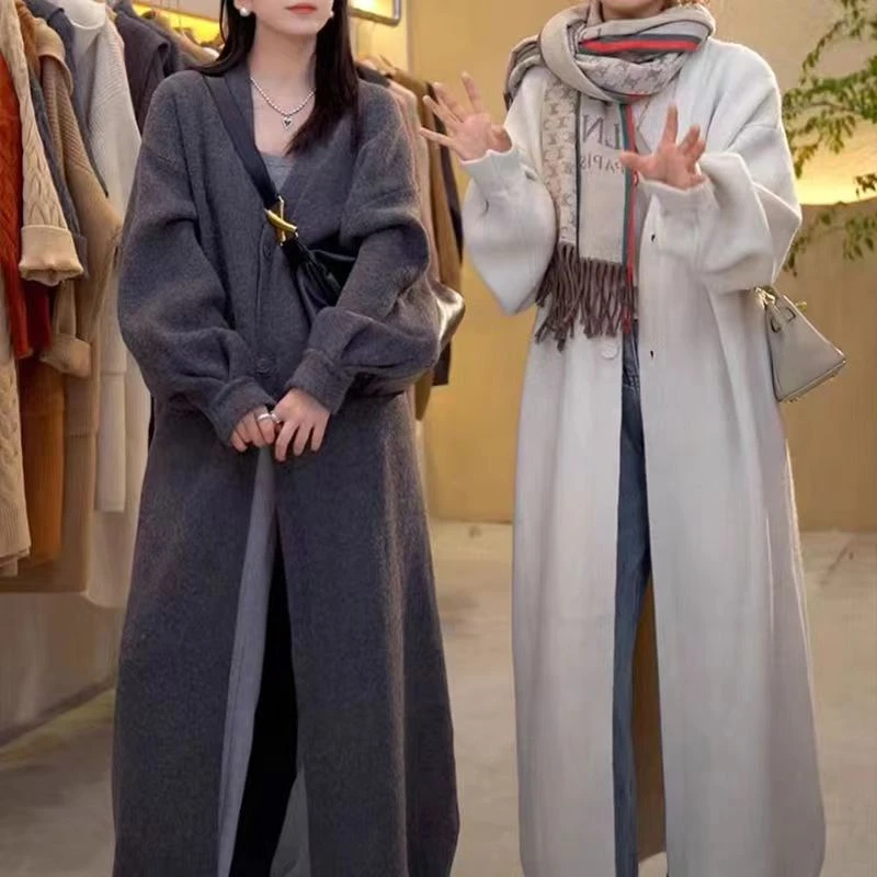 绵绵绒孕妇装慵懒百搭针织毛衣开衫宽松休闲秋冬新款长款外套