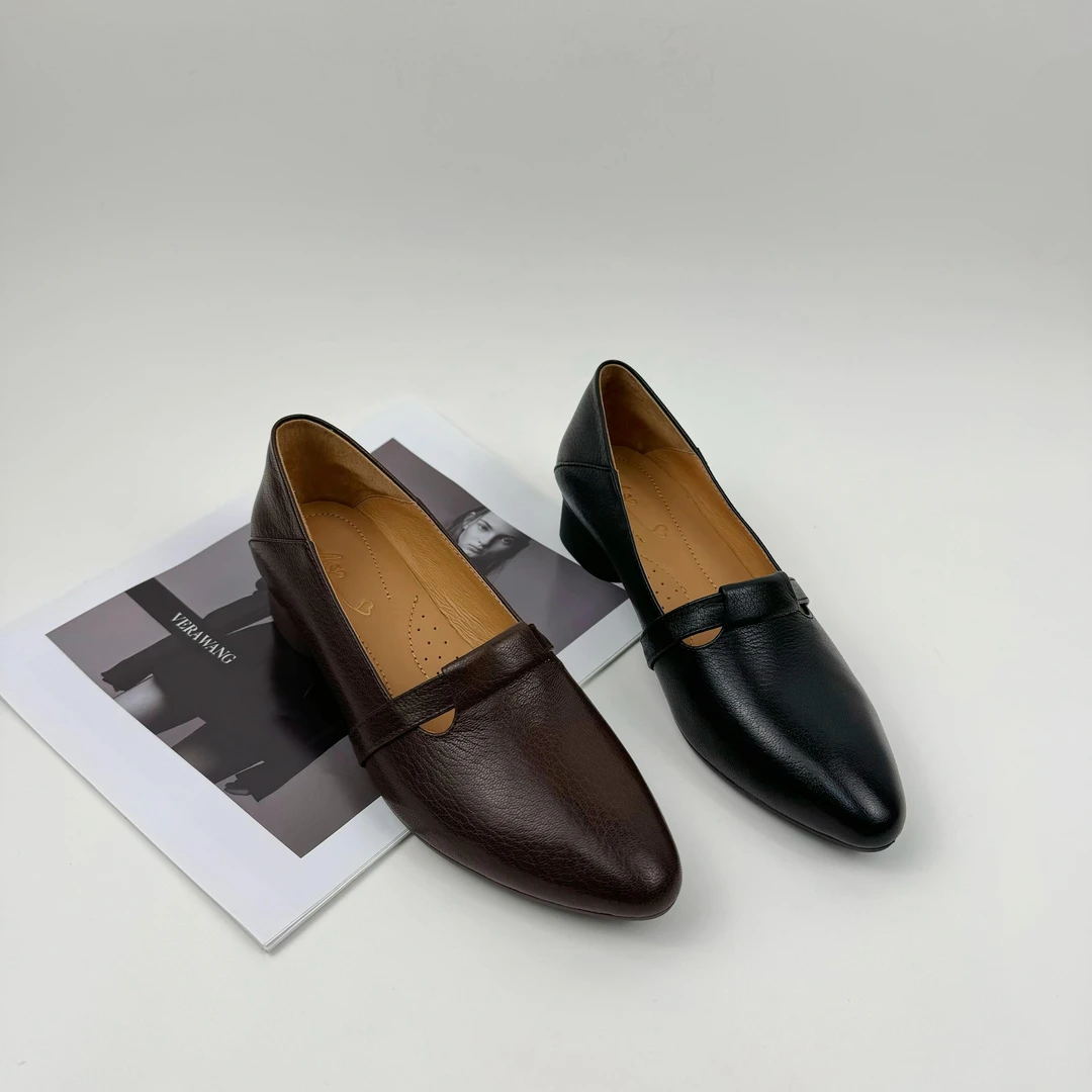 2024爆款女士乐福鞋舒适时尚休闲百搭真皮软底气质复古休闲通勤