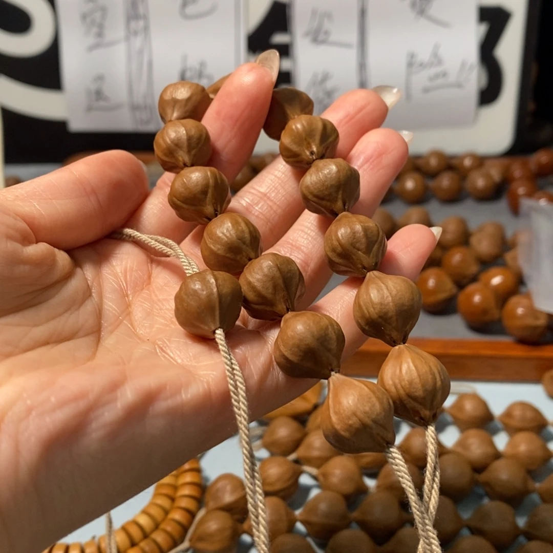 橄榄核手串永***律6141精品短圆4花老树铁核15颗
