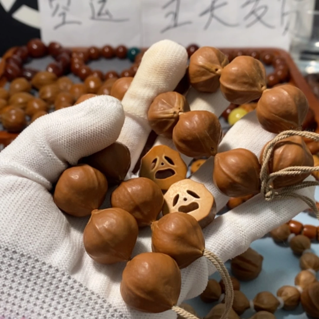 【闪购商品】橄榄核手串钢*儿3212精品百万水晶核22颗手持