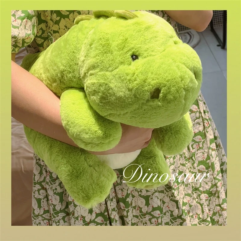 可爱胖墩绿色恐龙玩偶毛绒玩具儿童陪睡安抚公仔抱枕2024新款礼物