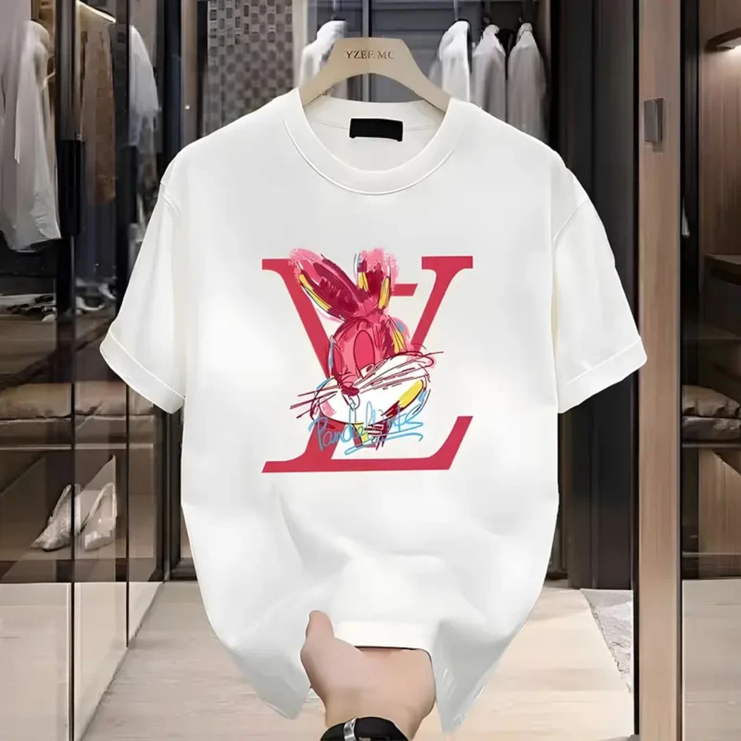 欧货潮牌男士时尚夏季高级短袖休闲百搭圆领半袖小众设计优质T恤