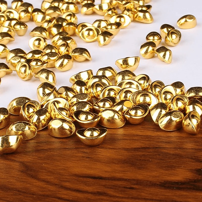 迷你款沙金小元宝金元宝摆件迷你金色元宝摆件桌面创意礼品密封