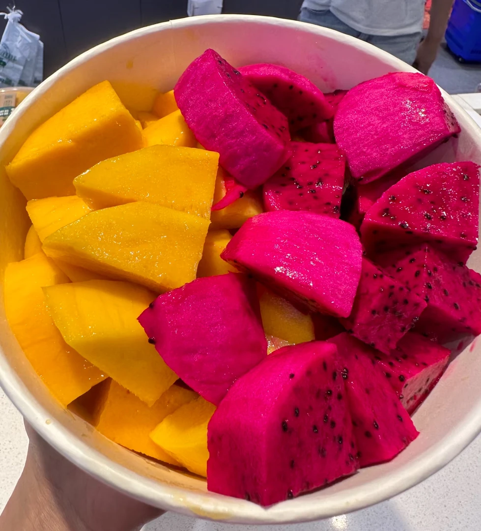 芒果红心火龙双拼果切